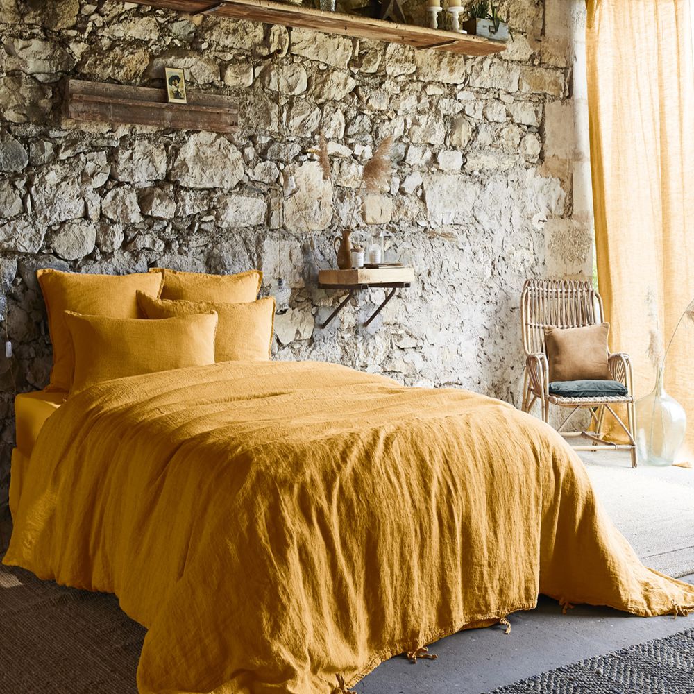 Housse de couette Lin Français Miel