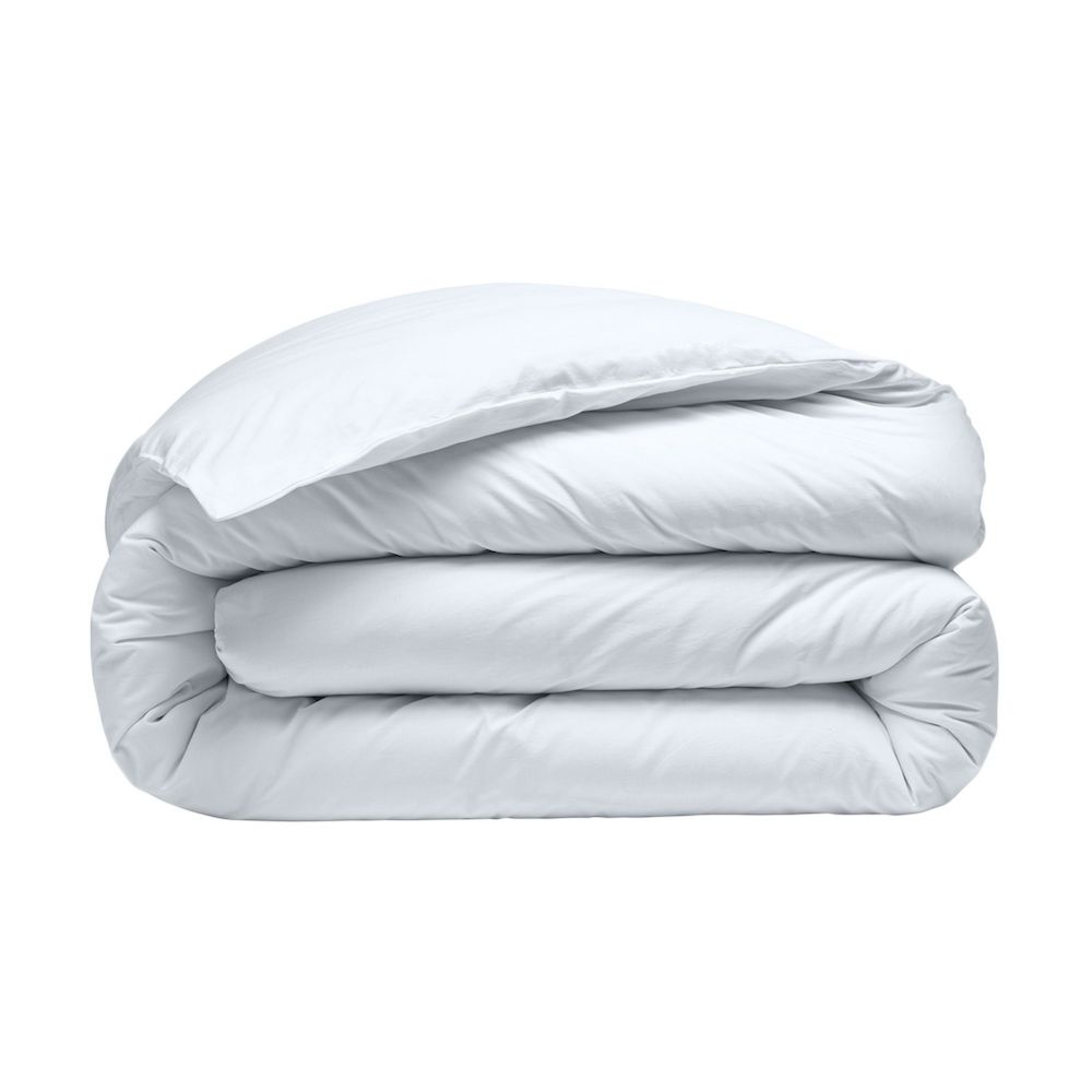 Housse de couette Percale de Coton Blanc Nuage