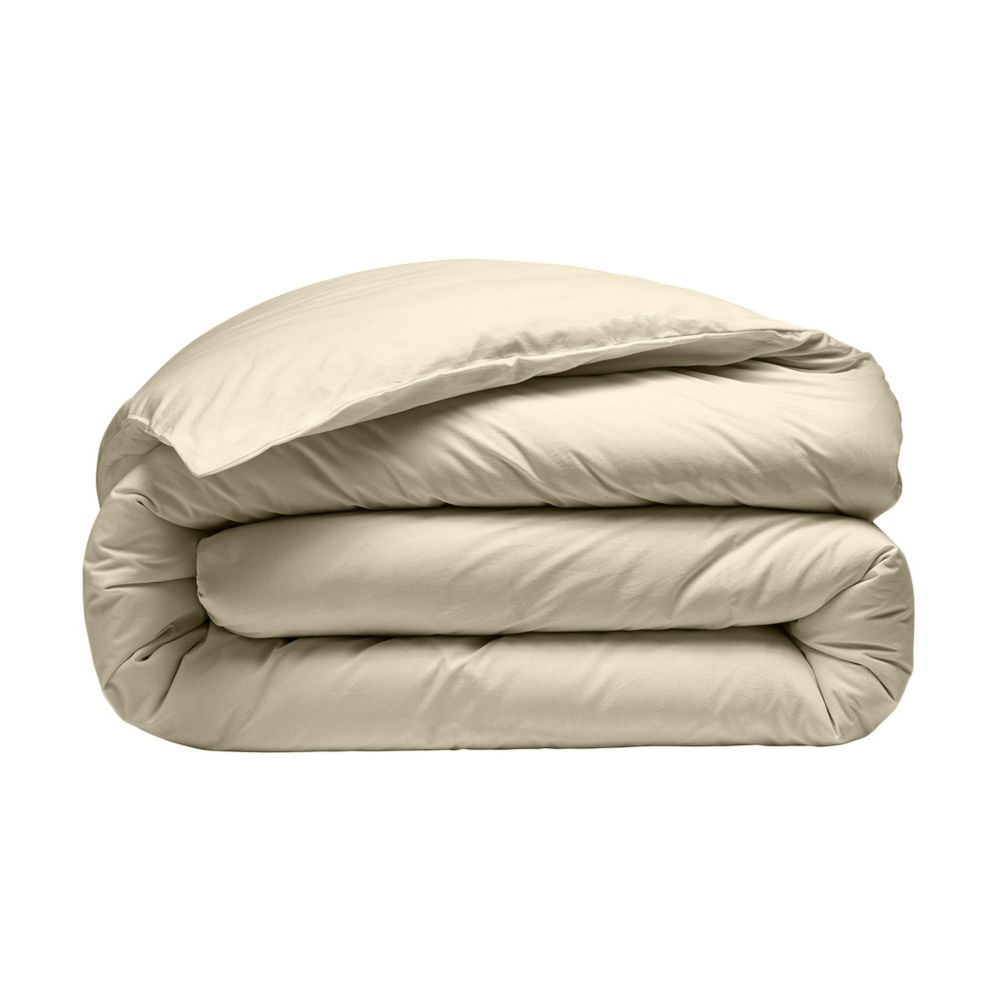 Housse de couette Percale de Coton Ecru Naturel