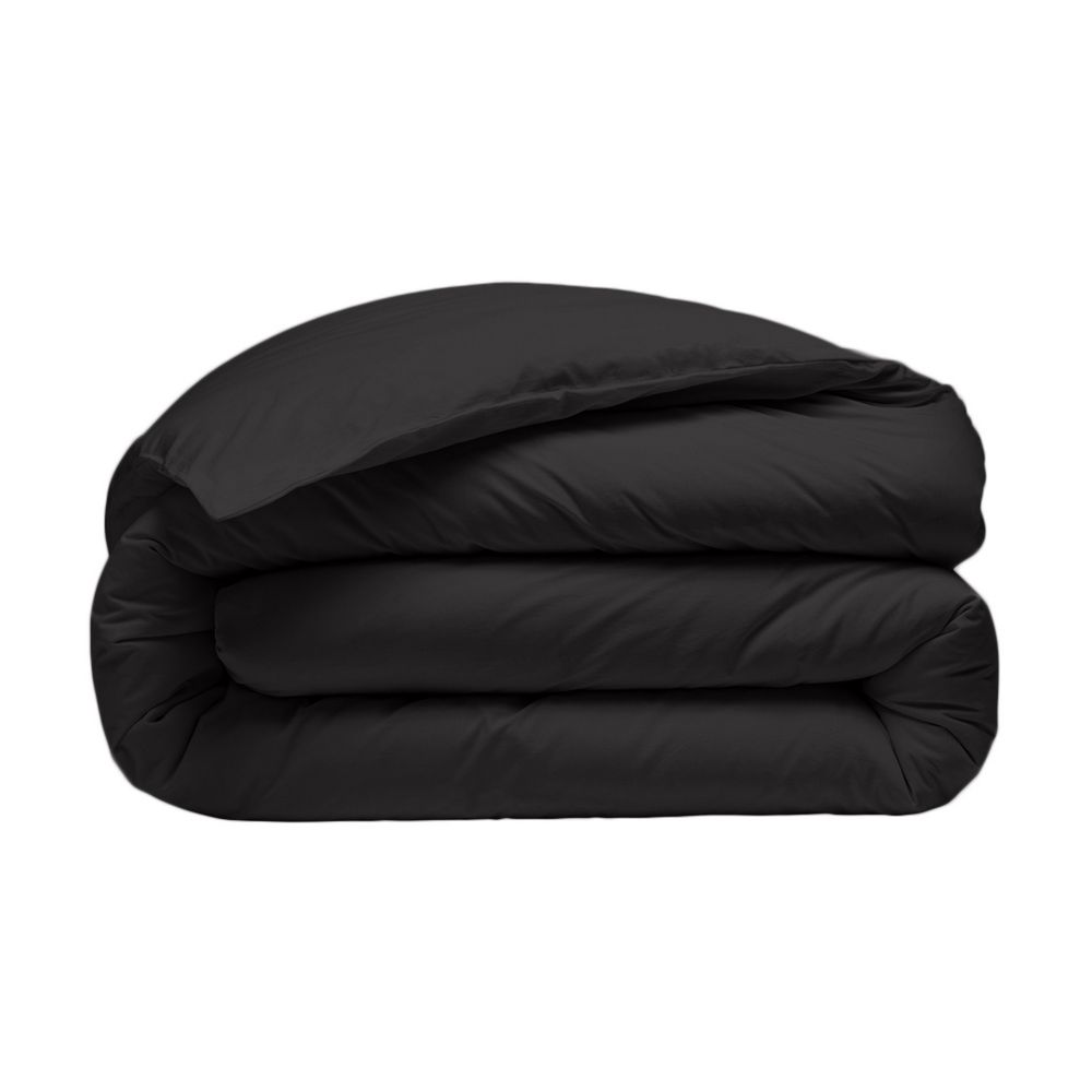 Housse de couette Percale de Coton Noir