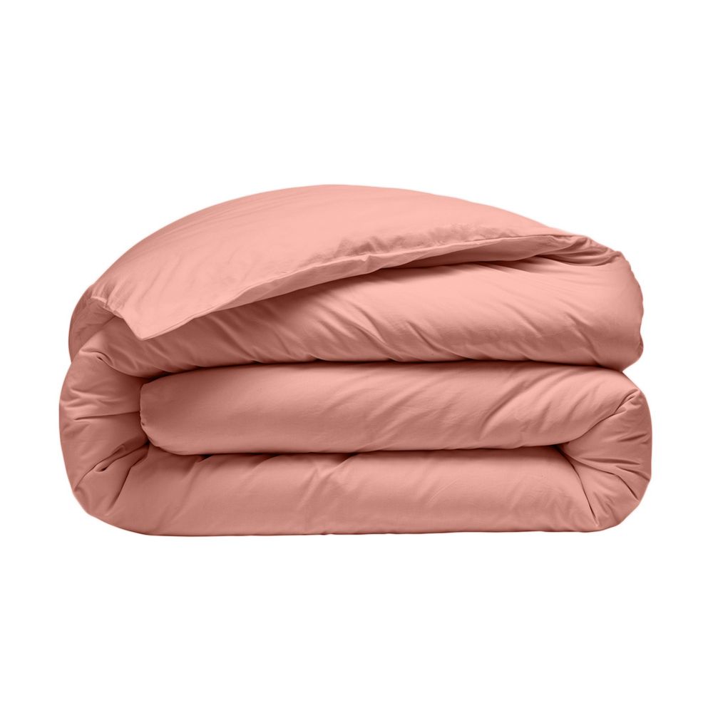 Housse de couette Percale de Coton Rose Poudré