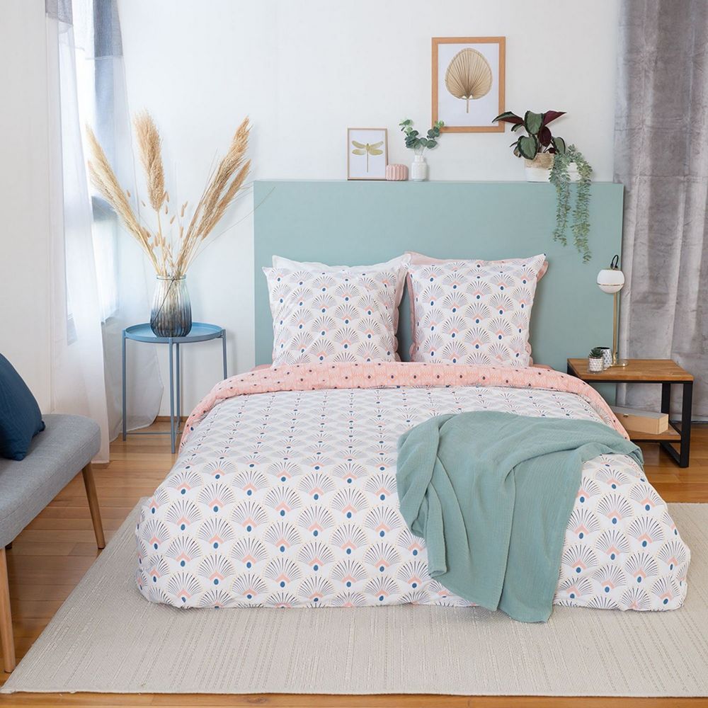 Housse de couette + 2 taies d'oreiller 63x63 Coton Bio Mille