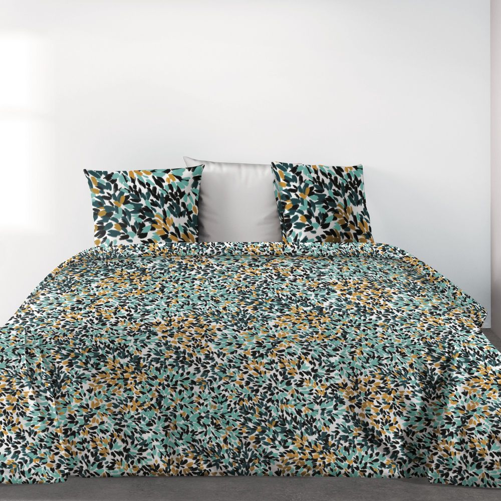 Housse de couette + 2 taies d'oreiller 100% Coton Bio 57 fils Telma