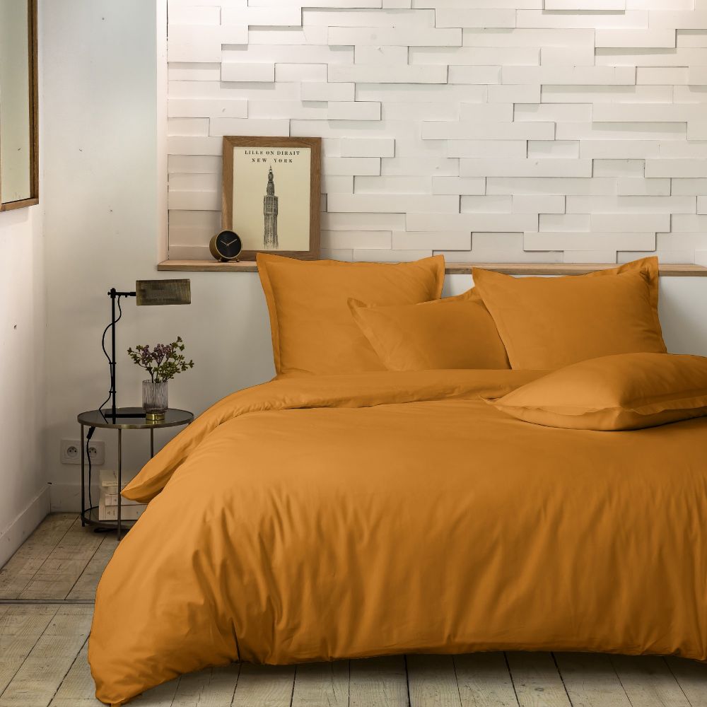 Housse de couette Percale de Coton Safran