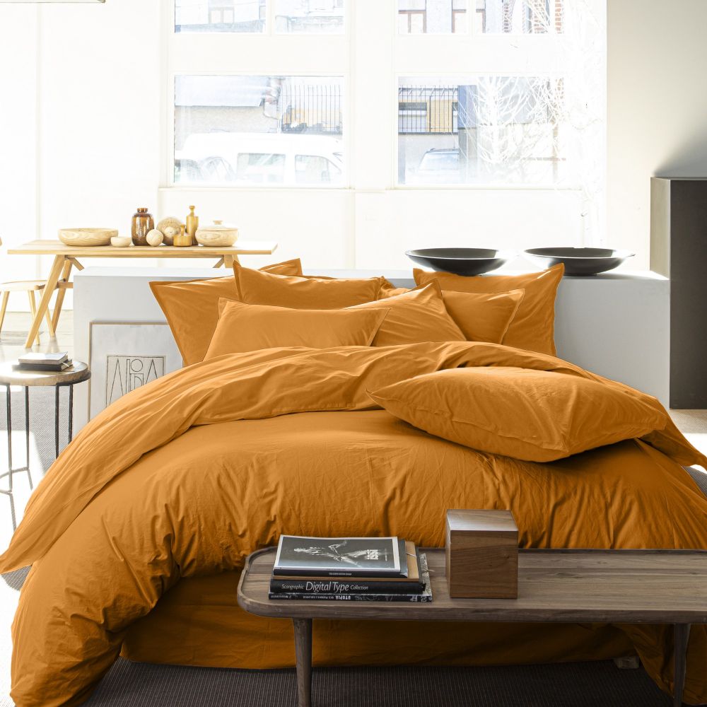 Housse de couette Percale de Coton Safran