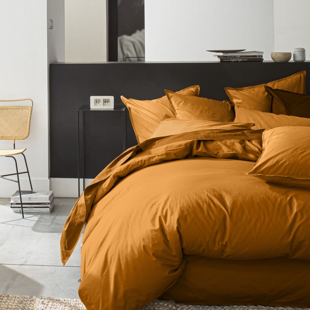 Housse de couette Percale de Coton Safran