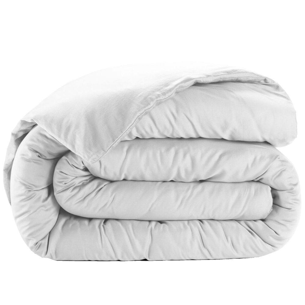 Housse de couette Satin de Coton Blanc