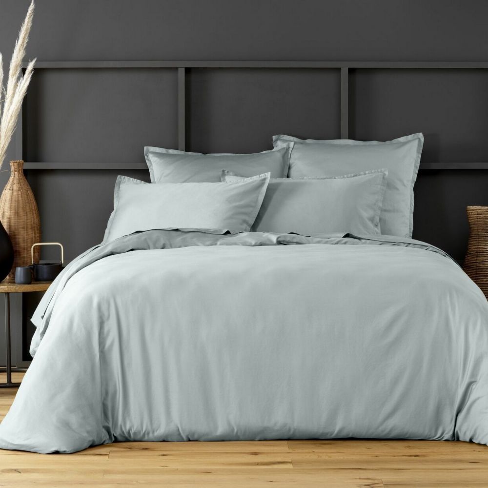 Housse de couette Satin de Coton Celadon