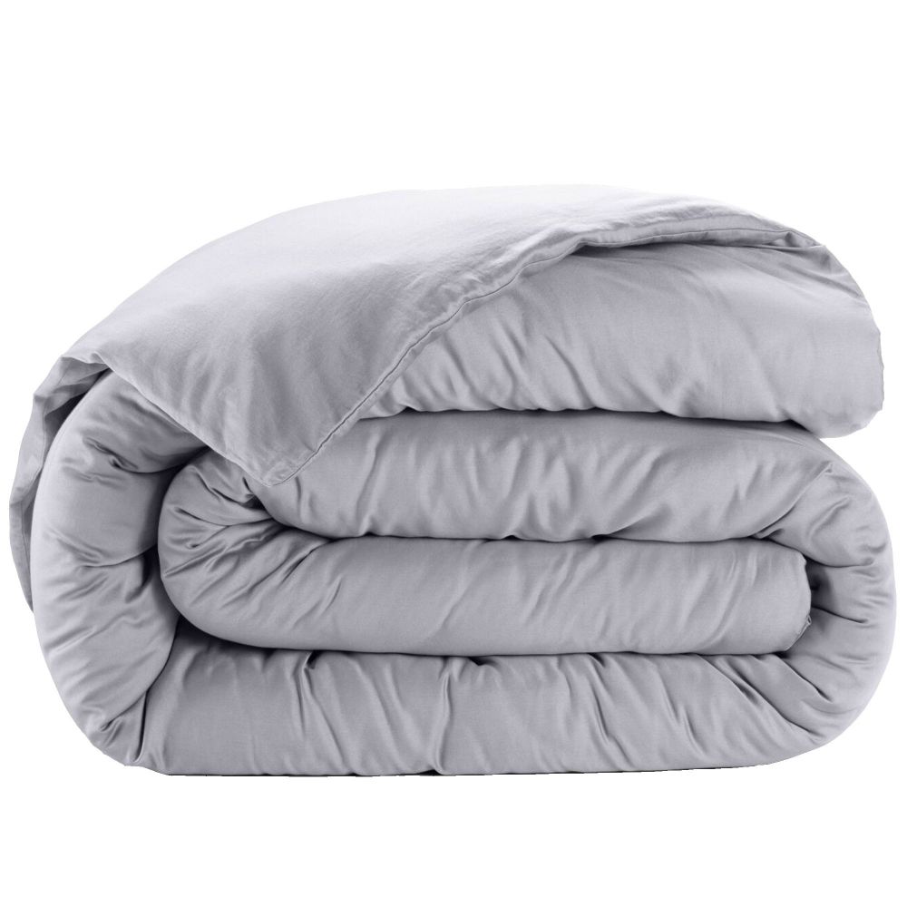 Housse de couette Satin de Coton Gris