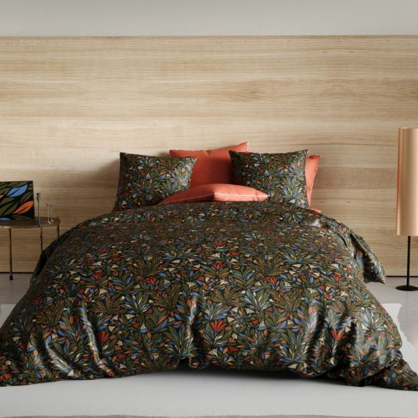 Housse de couette réversible + 2 taies d'oreiller 63x63 Percale de Coton Bogota