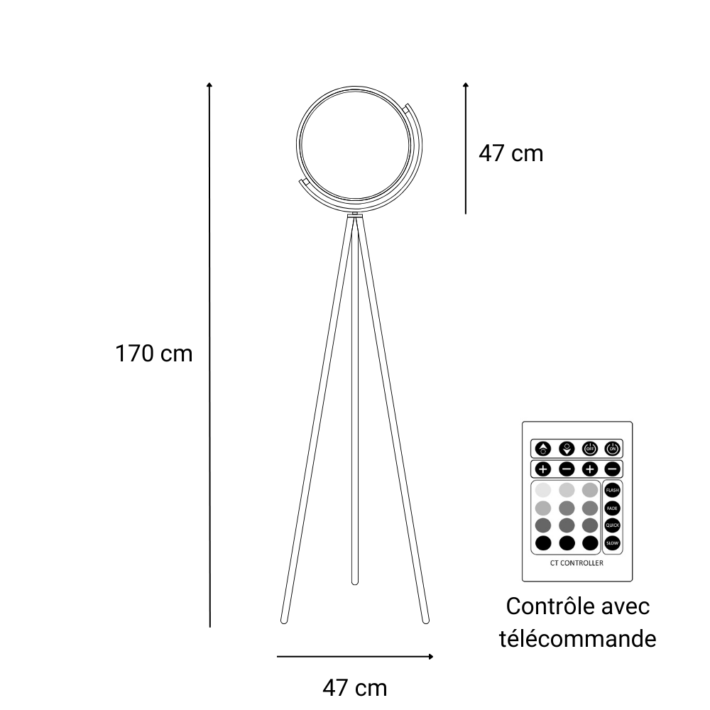 Lampadaire Croissant de Lune