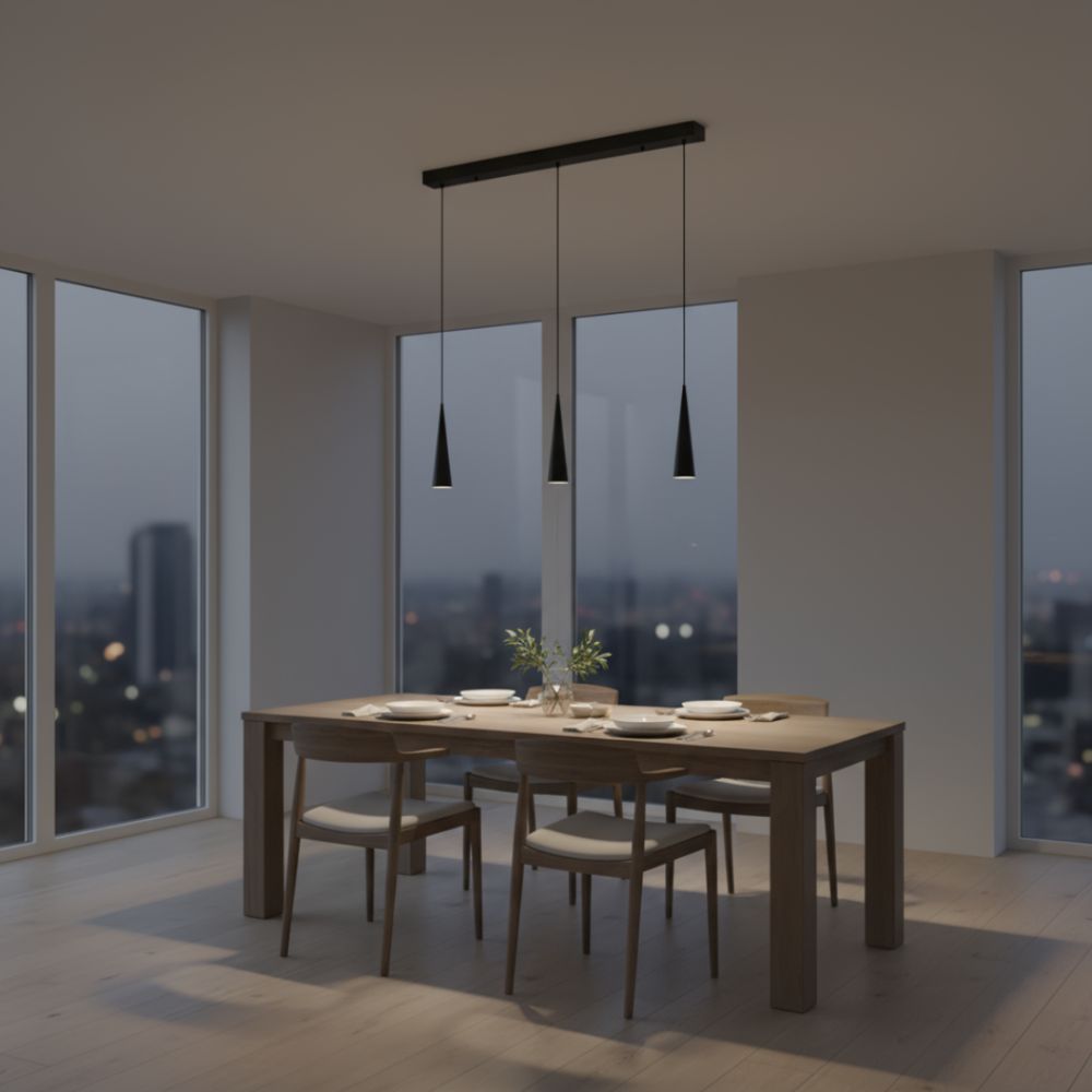Suspension d’interieur dimmable mavea noire