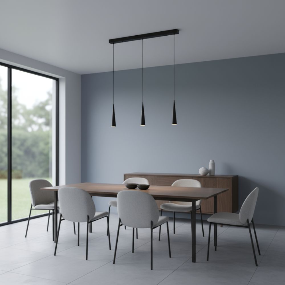 Suspension d’interieur dimmable mavea noire