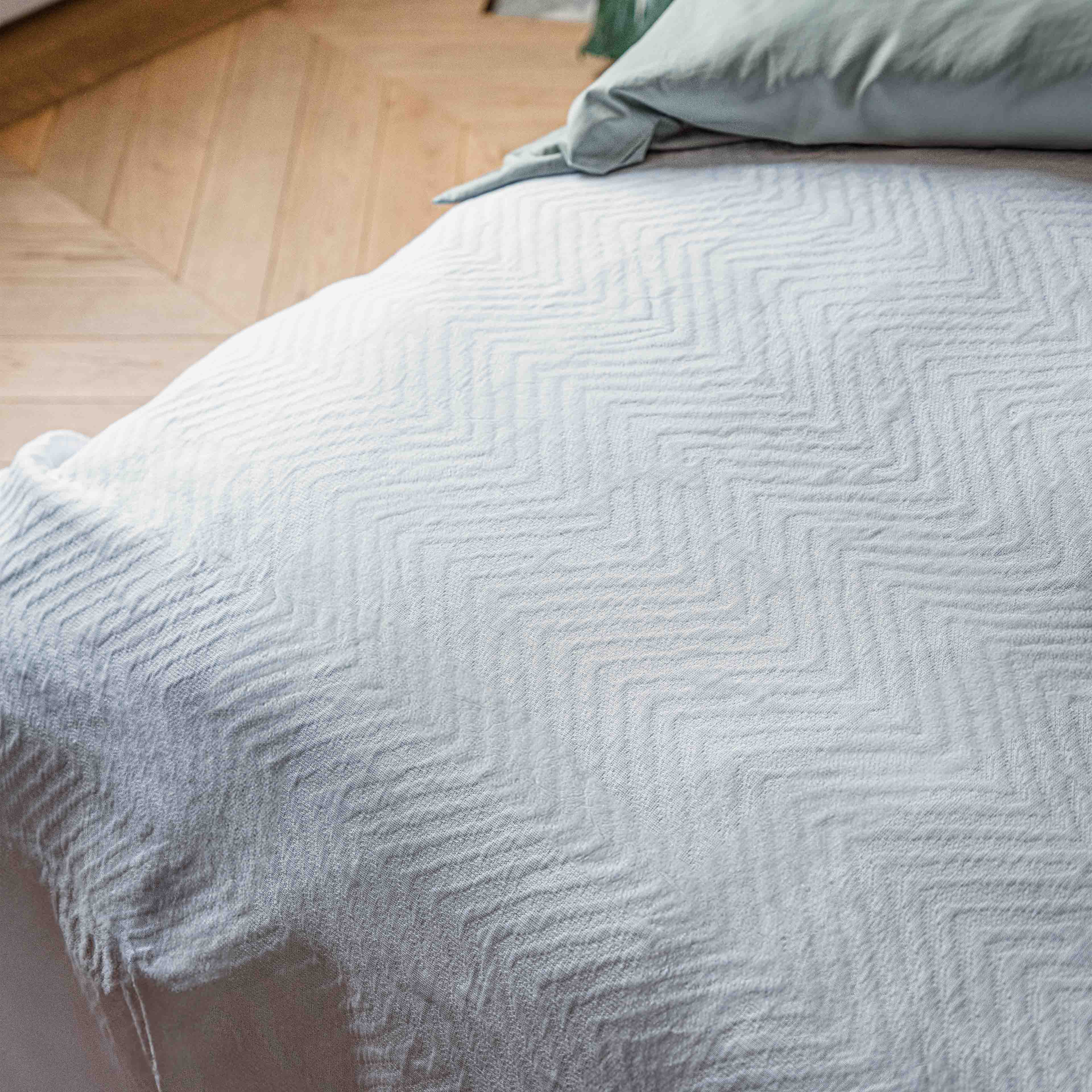 Couvre-lit Compas blanc cassé - Coton