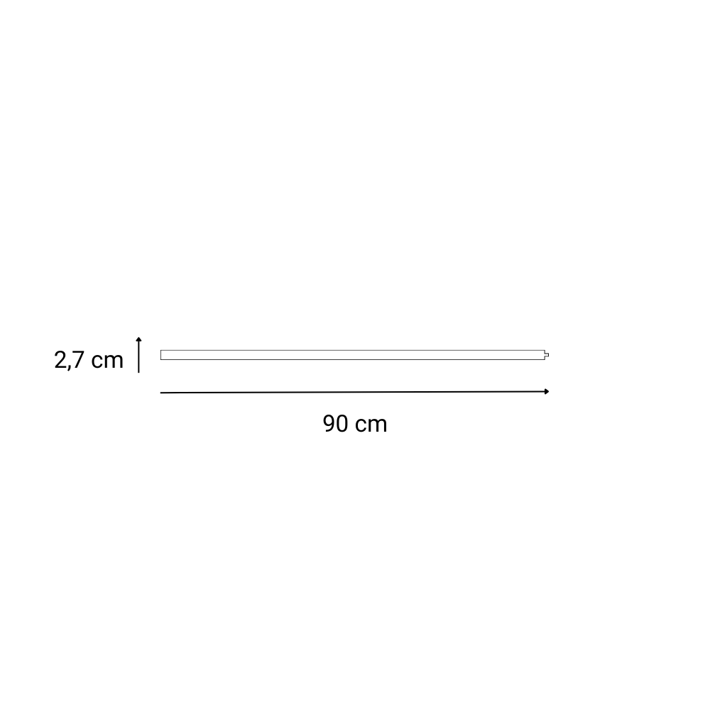 Applique murale Anky 90 cm dimmable blanc