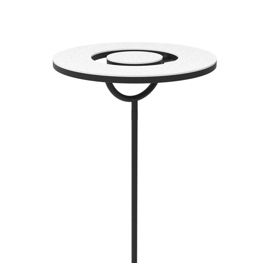 Lampadaire noir avec bras de lecture réglable - Soleil