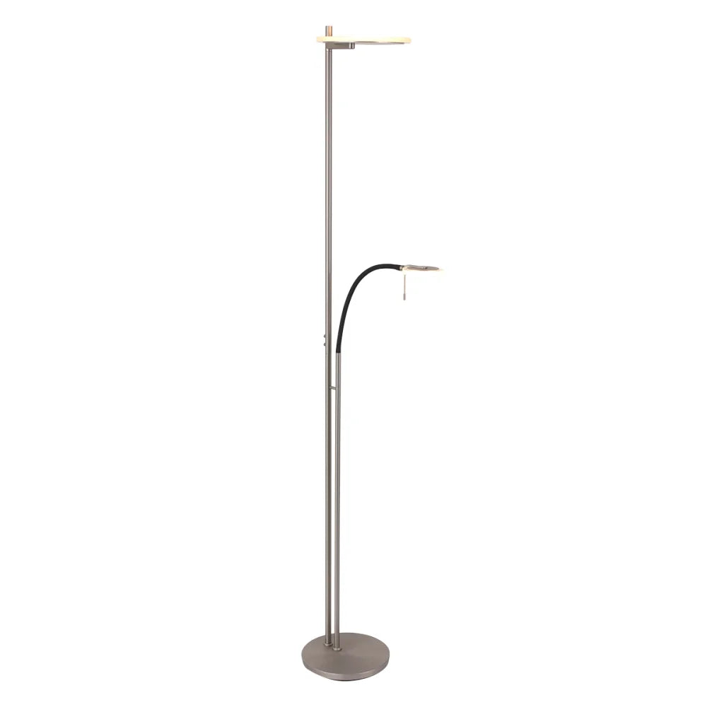 Lampadaire acier, avec bras de lecture - Turound