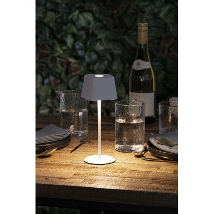 Lampe de table LED sans fil rechargeable Malta - blanche - intérieur & extérieur