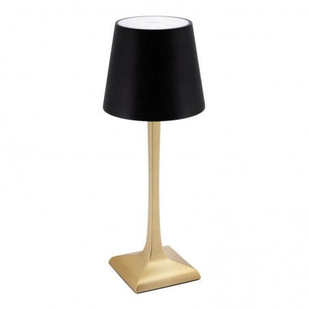 Lampe de table LED sans fil rechargeable Rome- noire/or - intérieur & extérieur