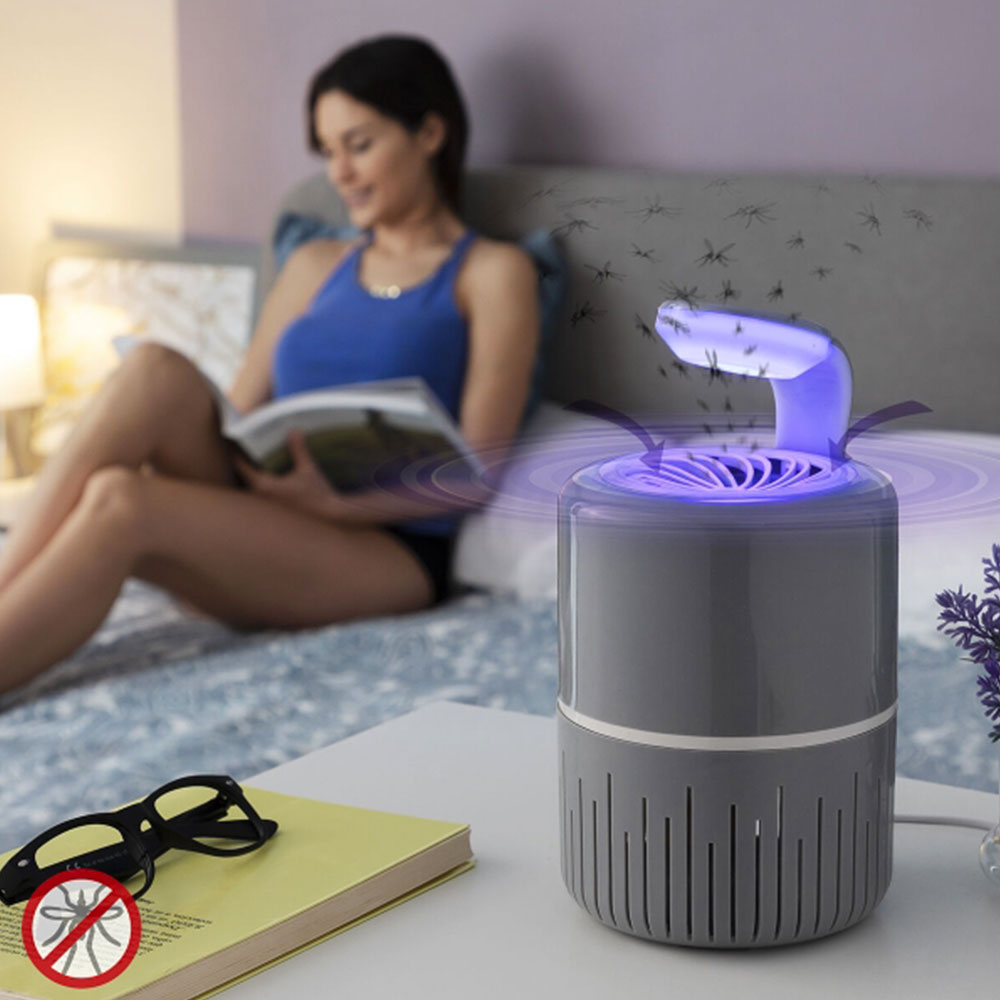 Lampe anti-moustiques à aspiration silencieuse avec led uv