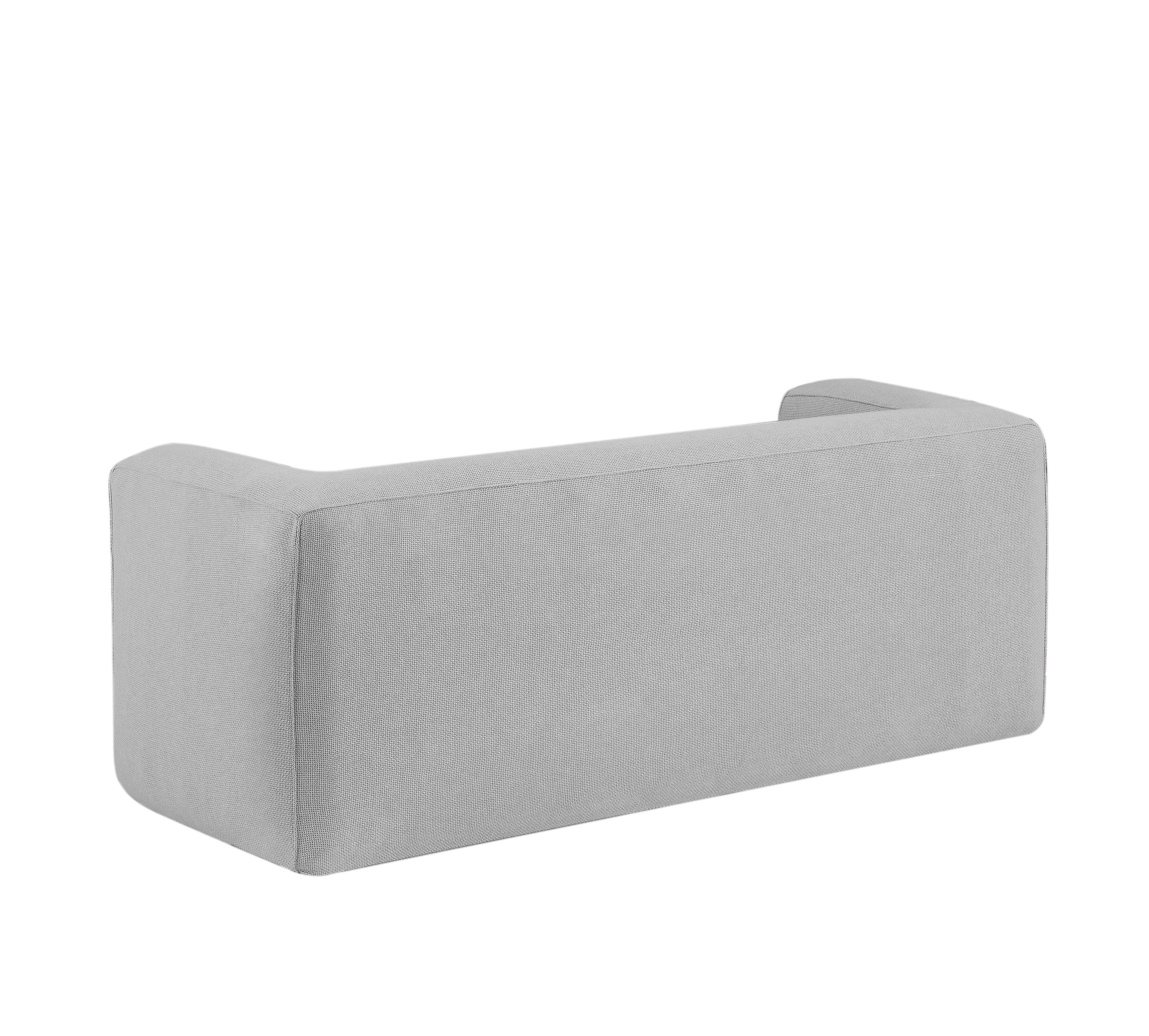 Canapé gonflable 2-3 places Terracotta - Intérieur et extérieur - Couleur Gris clair