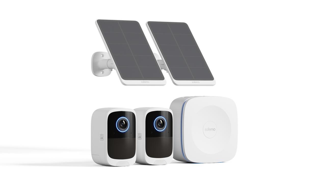 Lot de 2 caméras de surveillance 4K solaires