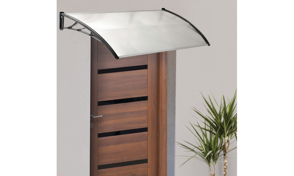 Marquise de porte transparente 80x150cm