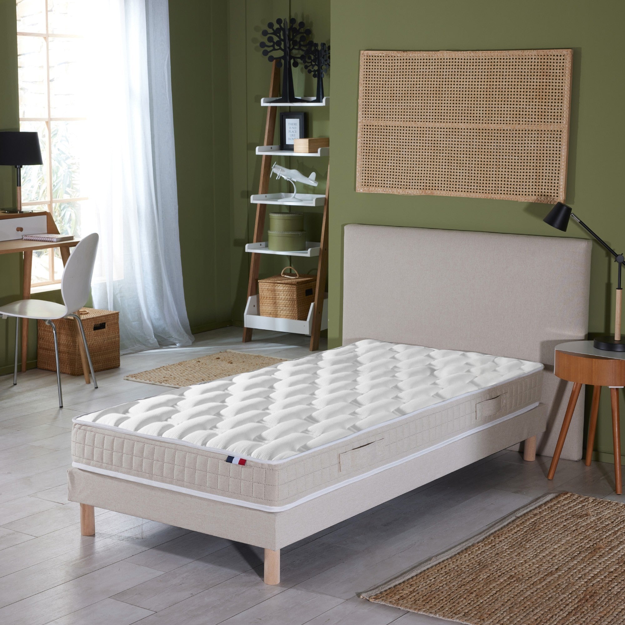 Matelas 80 x200 cm latex 5 zones ORIGINEL - Face hiver/été, confort optimal