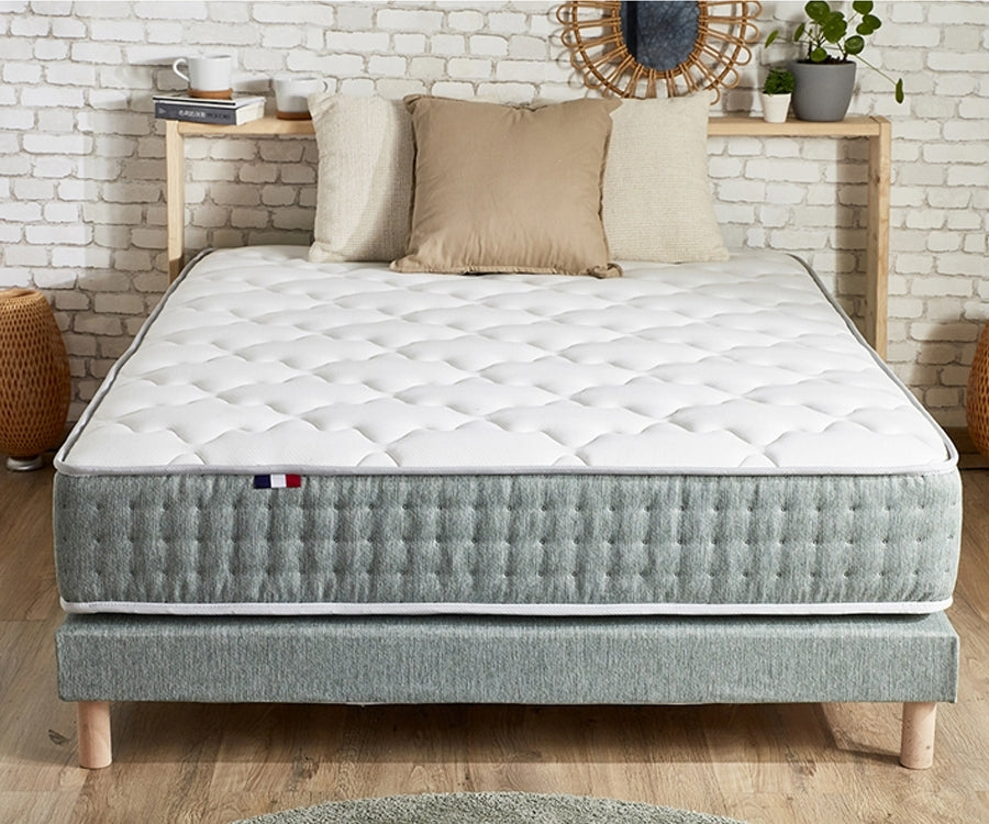 Matelas Ressort 26 cm 7 zones Face Hiver/Eté 160x200 Fabriqué en France