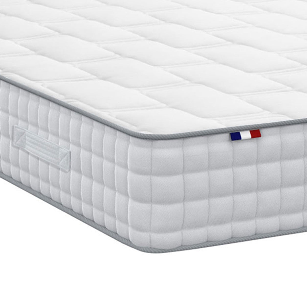 Matelas Ressort 24 cm 7 zones Face Hiver/Eté 90X200 Fabriqué en France