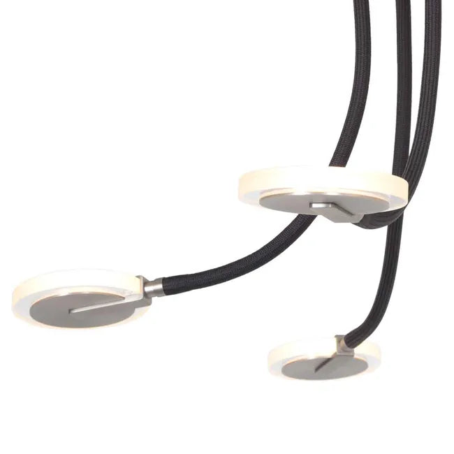 Plafonnier en acier brossé - LED - 5 lumières - Turound