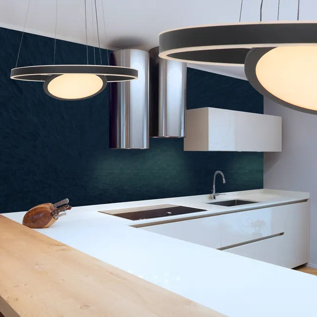 Lampe suspension noire - 3 lumières - Ringlux