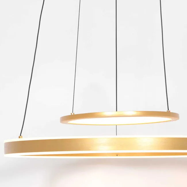 Lampe suspension or & métal - 3 lumières - Ringlux