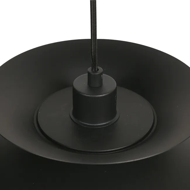 Lampe suspension noire & métal - Skandina