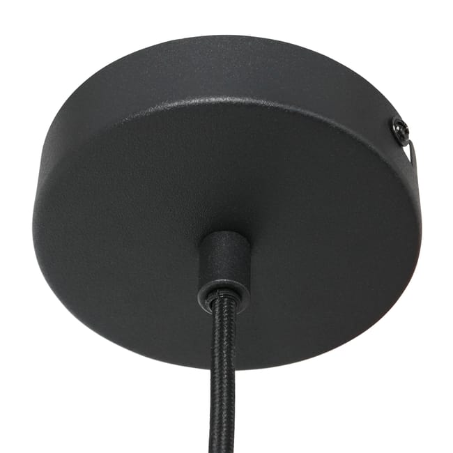 Lampe suspension noire & métal - Carré