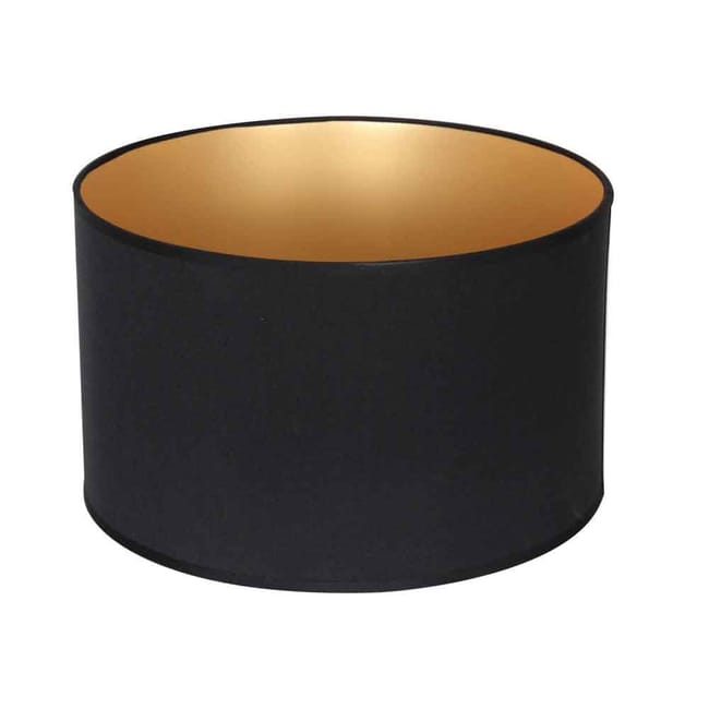 Lampe de table en bois avec abat-jour en lin noir