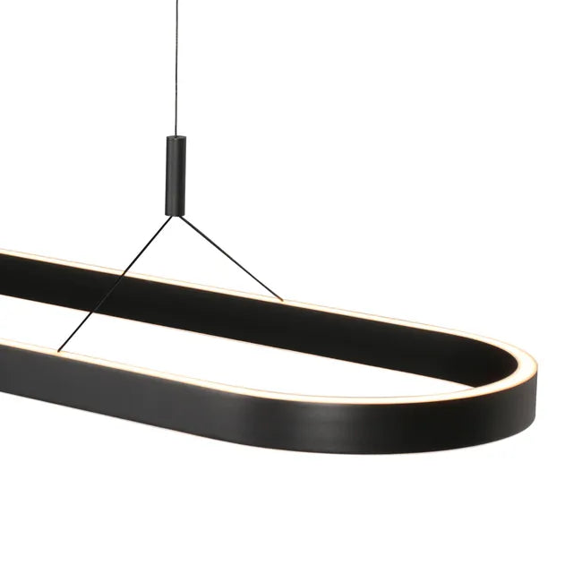 Lampe suspension ovale noire - Mykty
