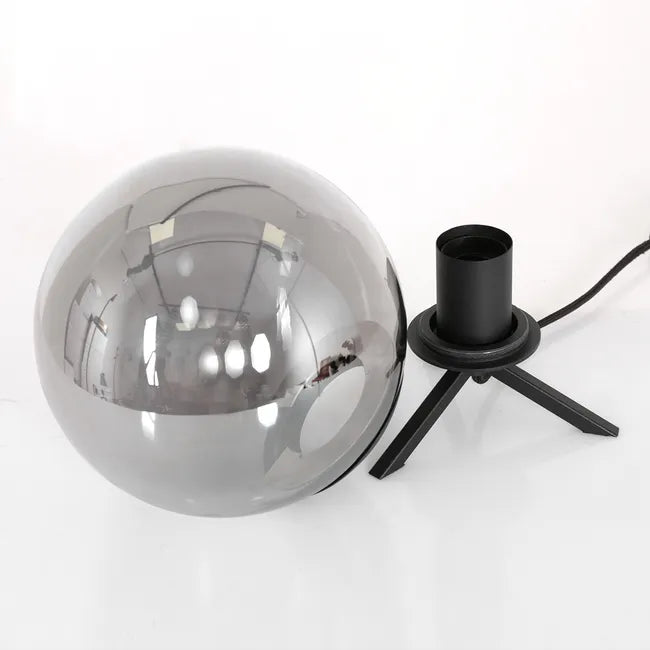Lampe de table en verre noire - Bollique