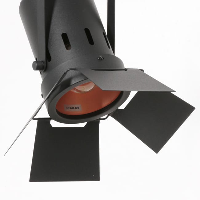 Lampe suspension noire & métal - Carré