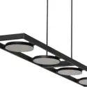 Lampe suspension noire - 4 lumières - Soleil