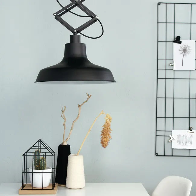 Lampe suspension à ciseaux noire - Flex