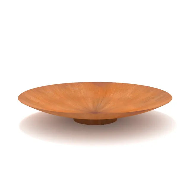 Brasero Keyo en acier Corten - Ø 1200 x 210 mm