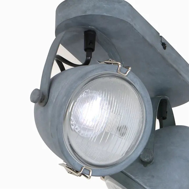 Lampe plafonnier métal gris - 2 lumières - Paco