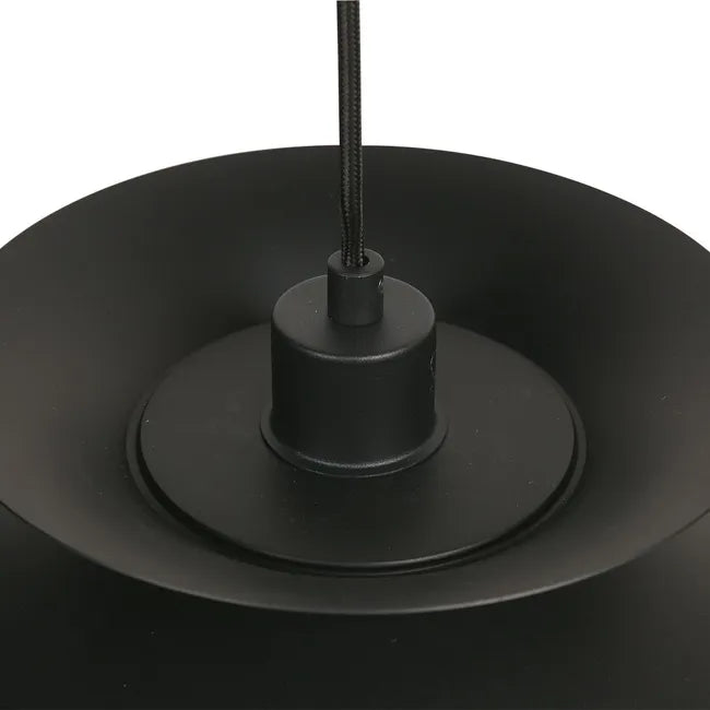 Lampe suspension noire & métal - Skandina