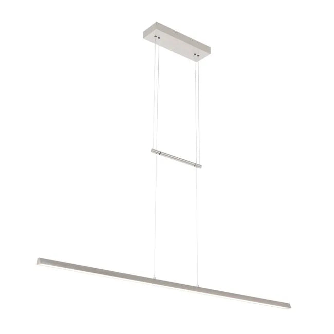 Lampe suspension en acier brossé - 1 lumière - Profilo