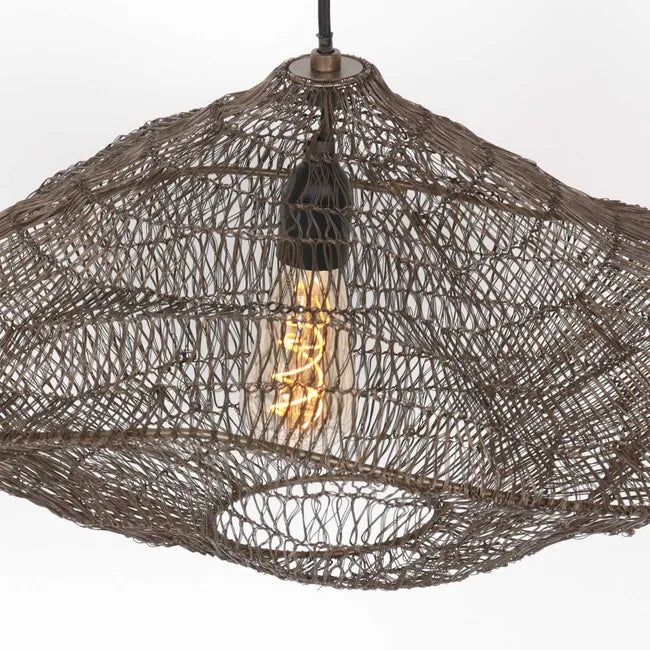 Lampe suspension bronze - Feuileter
