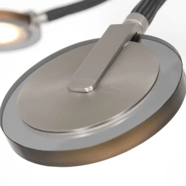 Plafonnier en acier brossé noir - LED - 5 lumières - Turound