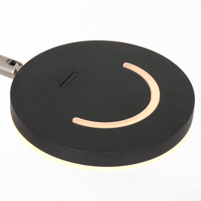 Lampadaire noir rechargeable - Soleil