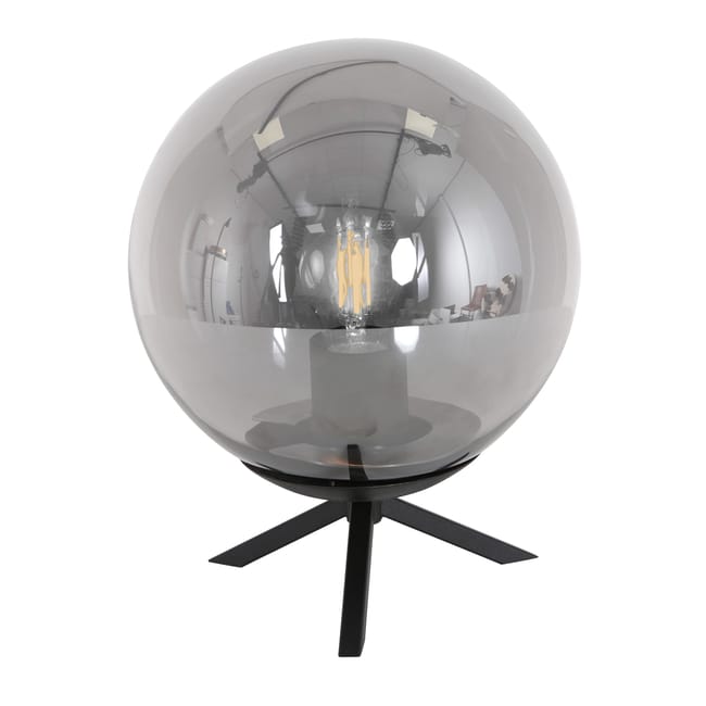 Lampe de table en verre noire - Bollique