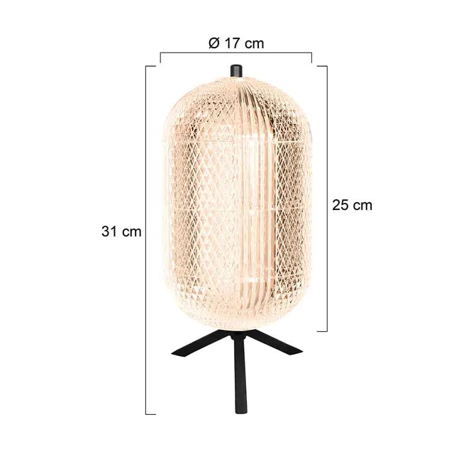 Lampe de table argent noir - Geripu